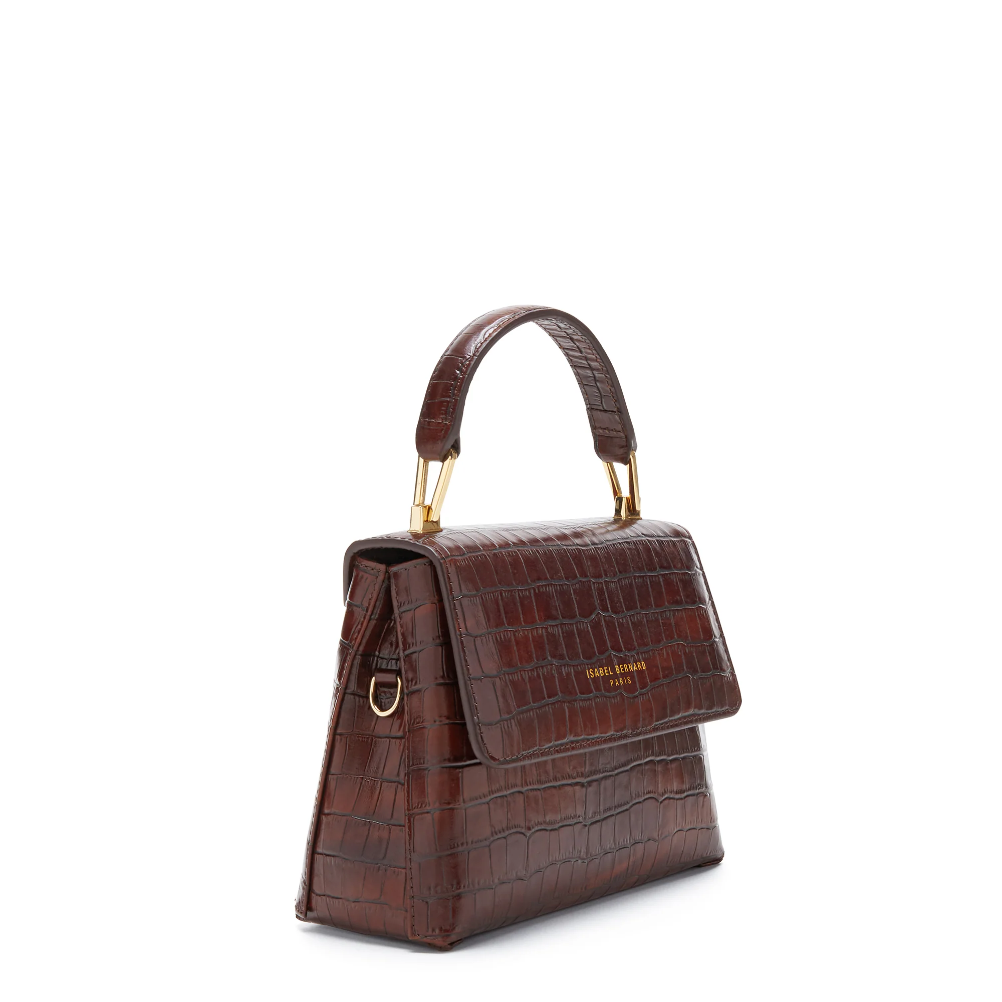 Isabel Bernard Femme Forte Heline Croco Brown Handbag IB21013 - Image 5