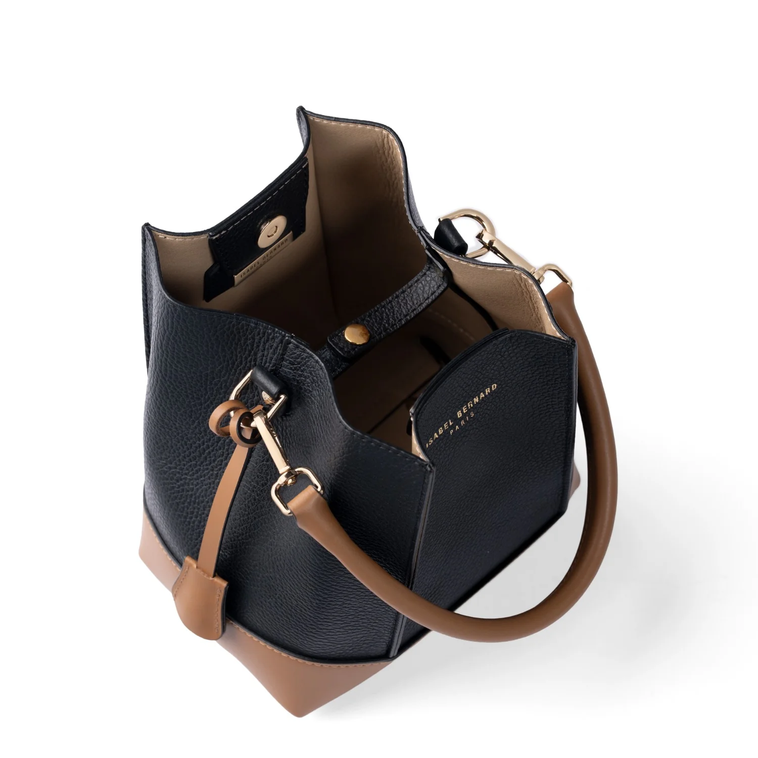 Isabel Bernard Femme Forte Minette Black Calfskin Handbag IB21114-001 - Image 9