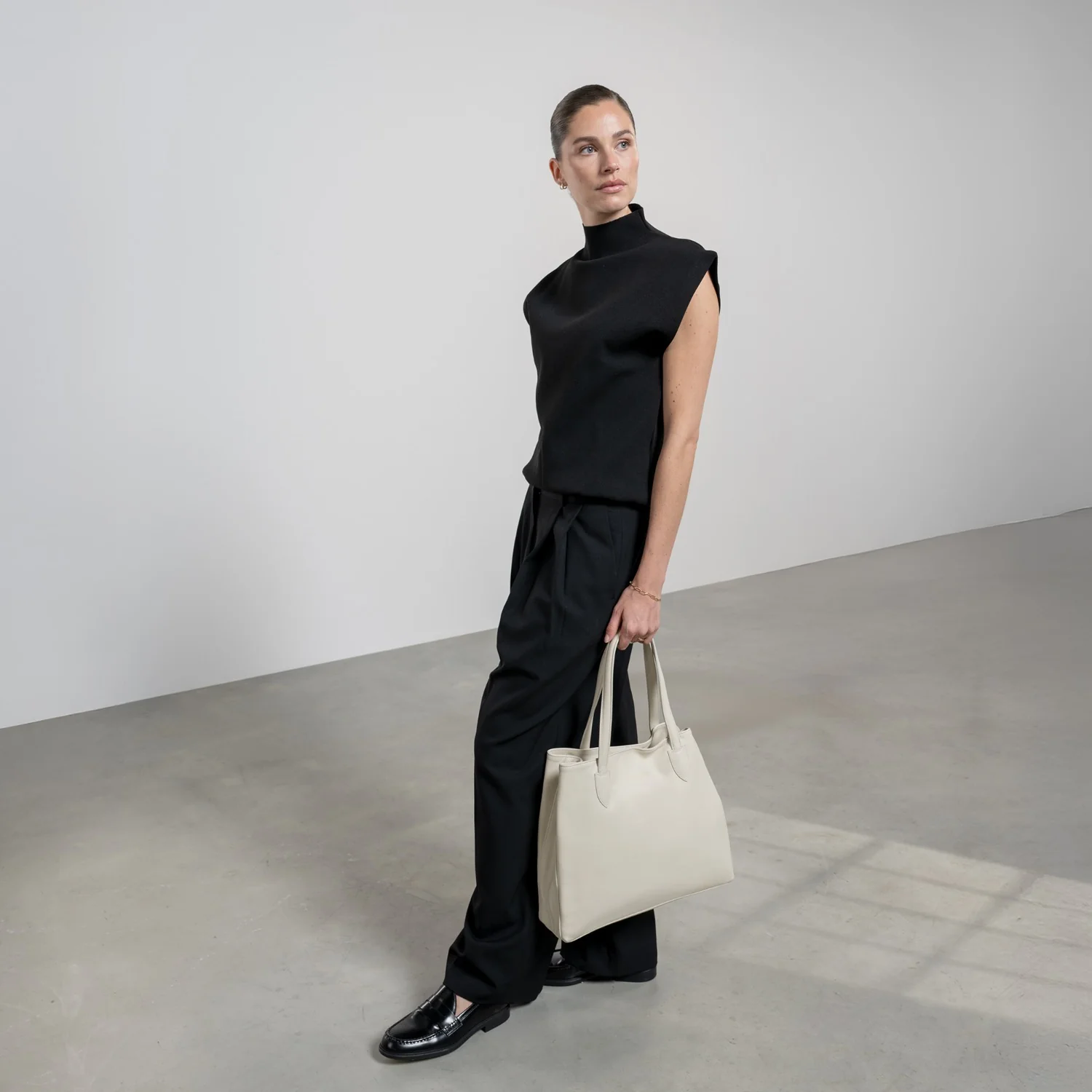 Isabel Bernard Honoré Francine Crème Kalfsleren Shopper IB25048 - Image 3