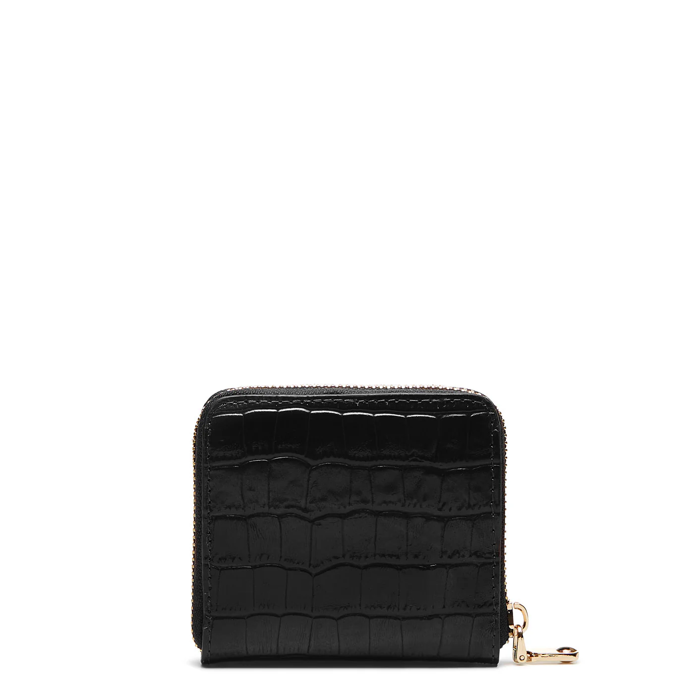 Isabel Bernard Honoré Jules Black Croco Zip Wallet IB23107 - Image 4
