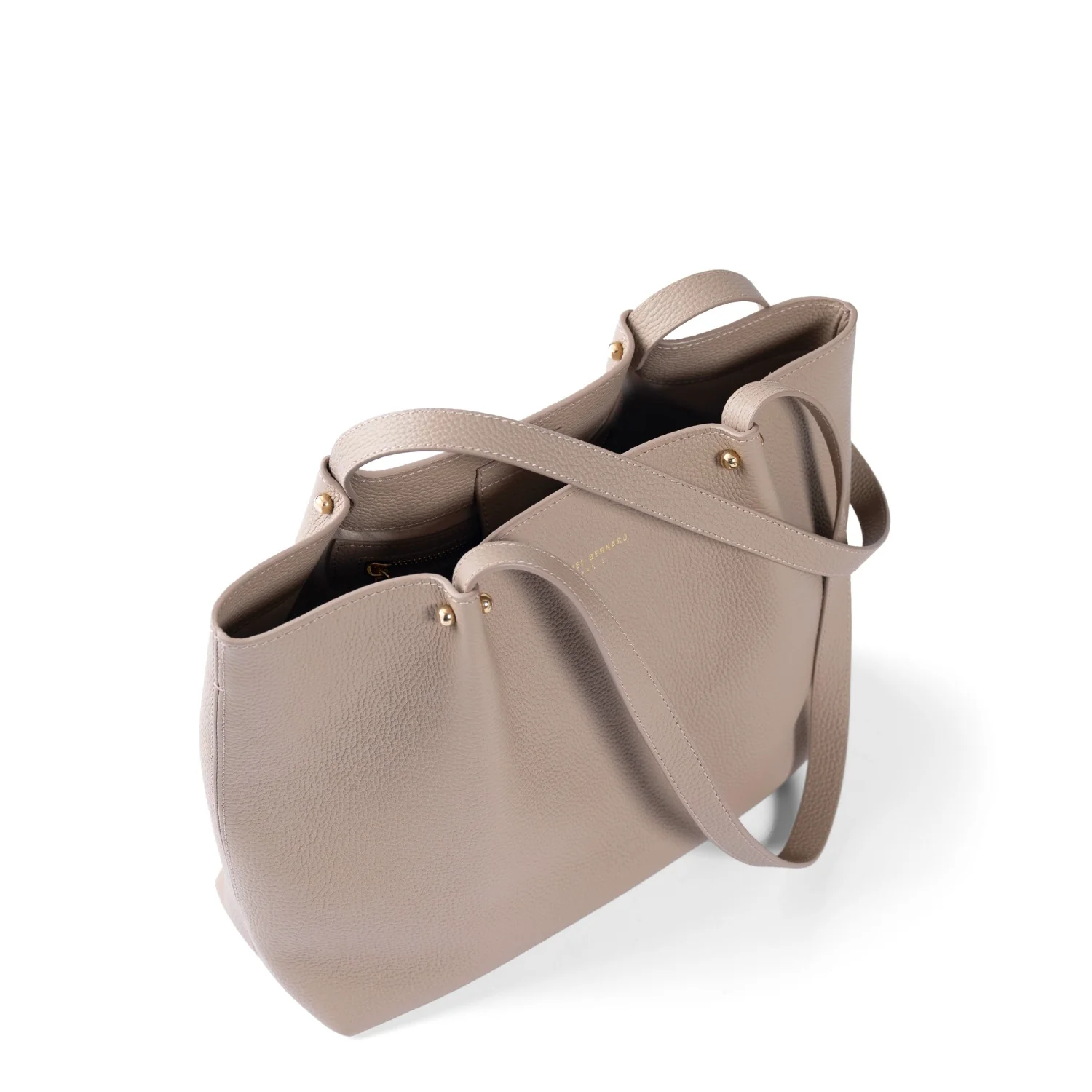 Isabel Bernard Honoré Nata Taupe Leather Shopper of Calfskin Leather IB25086-078 - Image 10