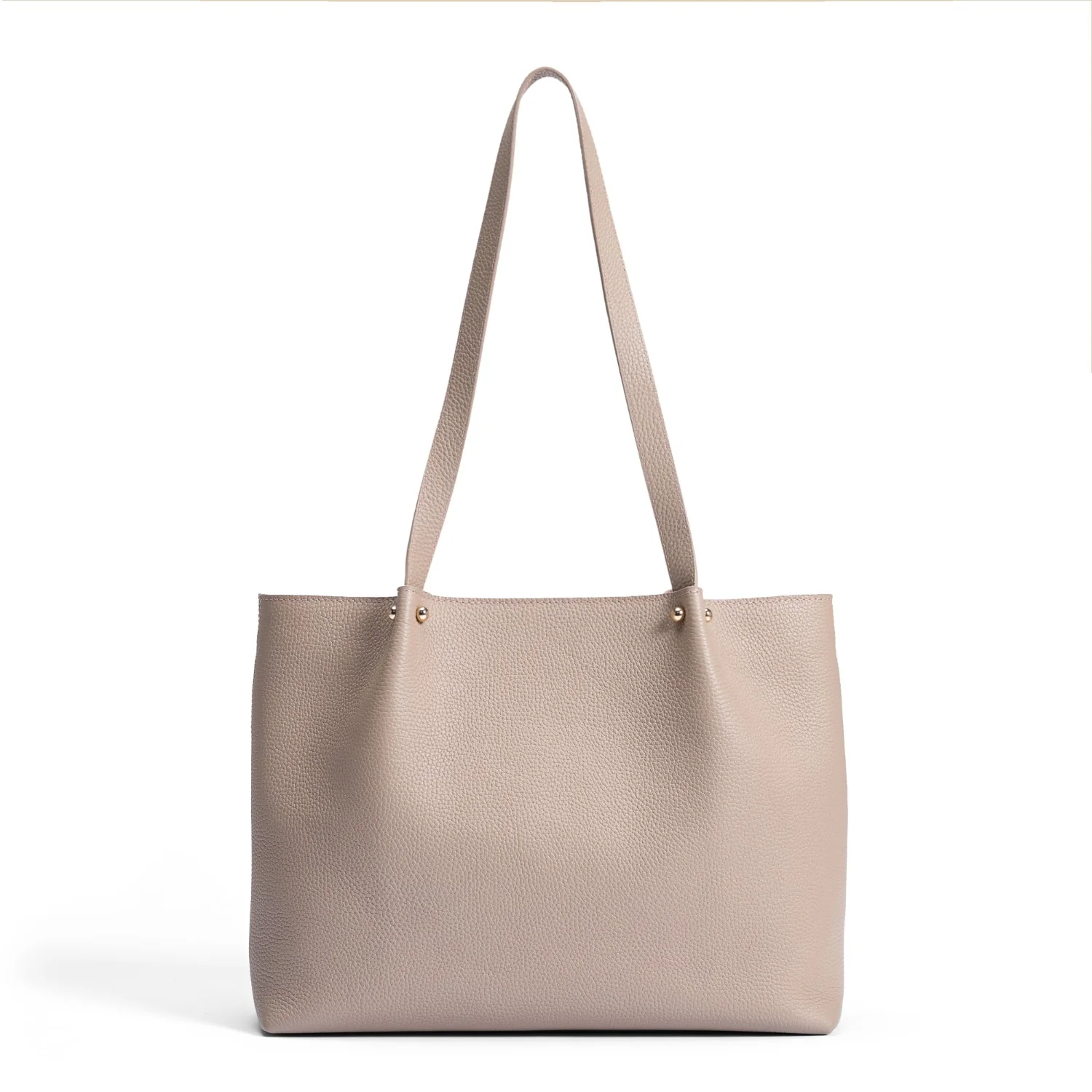 Isabel Bernard Honoré Nata Taupe Leather Shopper of Calfskin Leather IB25086-078 - Image 6