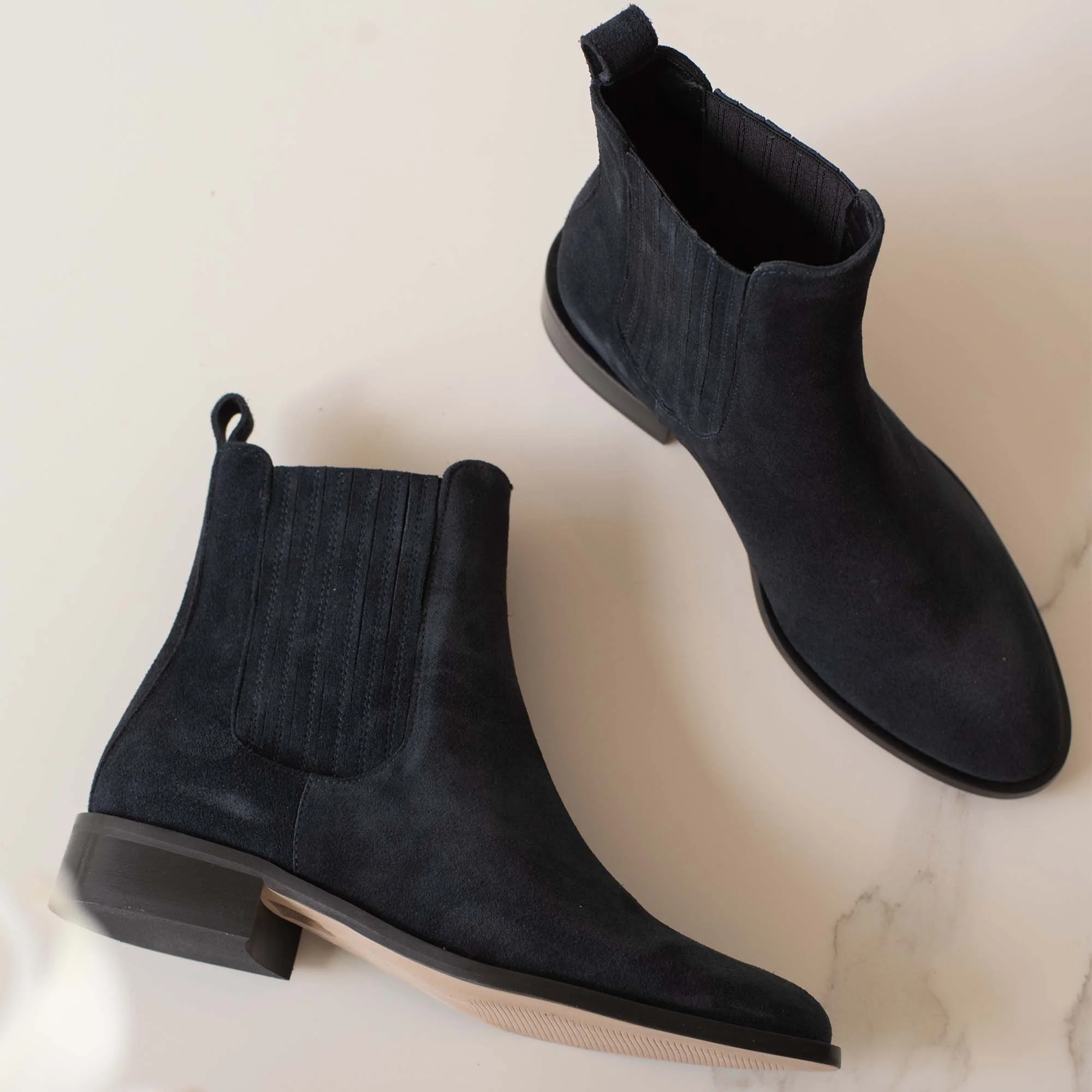 Isabel Bernard Vendôme Chey Blue Suede Chelsea Boots IB53000-10-36 - Image 4