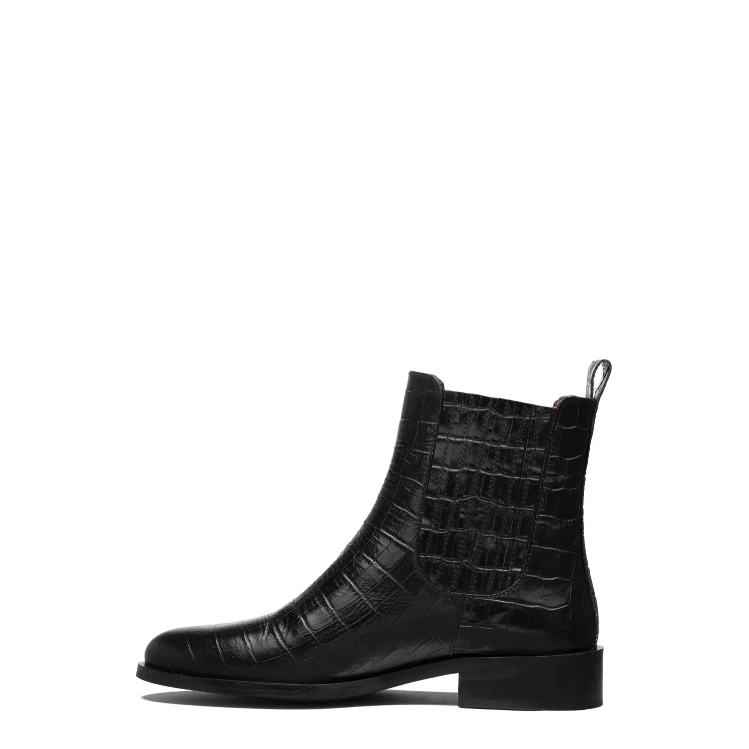 Isabel Bernard Vendôme Chey Croco Black Calfskin Leather Chelsea Boots IB53012-201-40 - Image 4