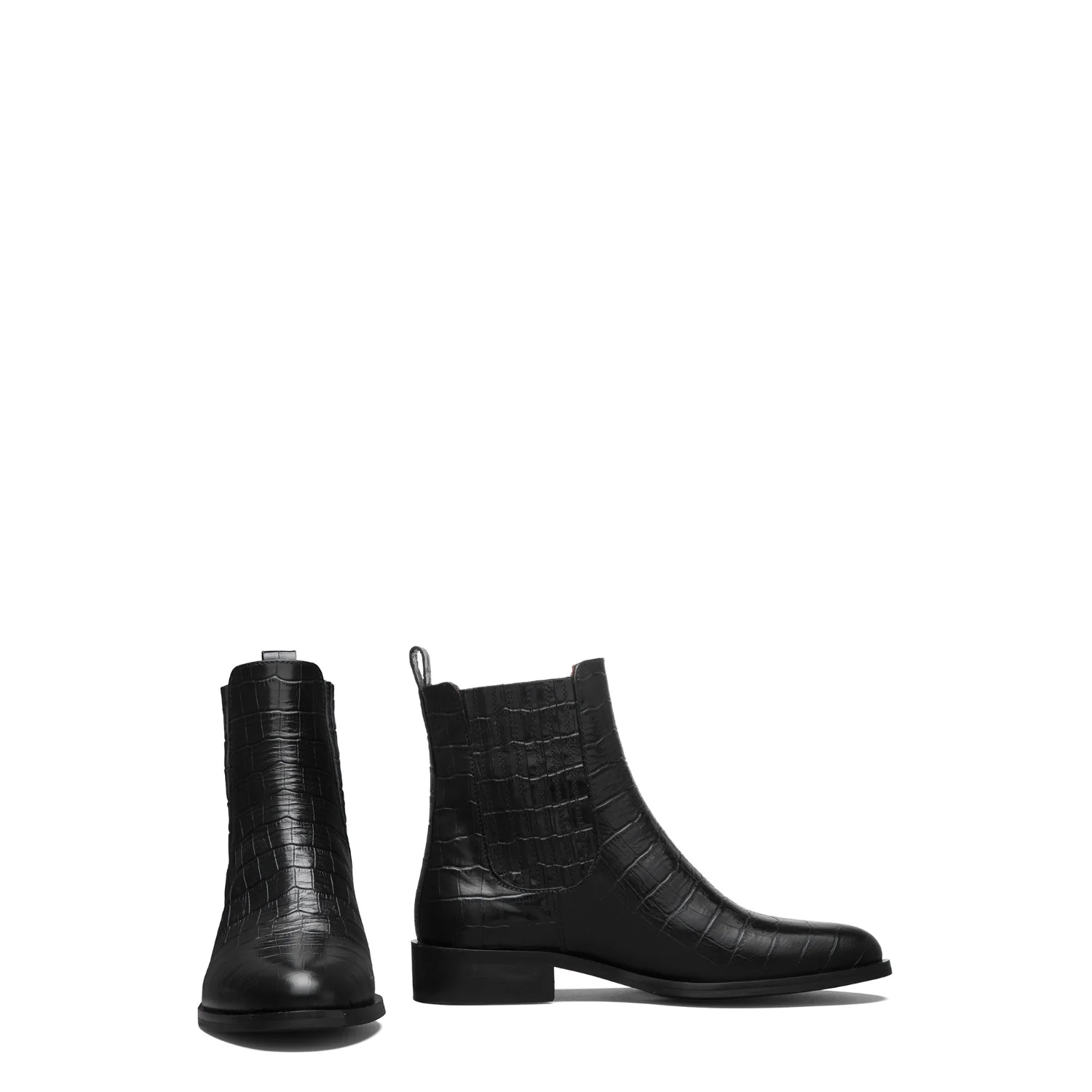 Isabel Bernard Vendôme Chey Croco Black Calfskin Leather Chelsea Boots IB53012-201-40 - Image 6