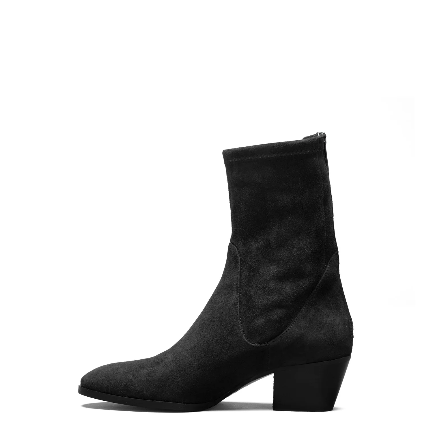 Isabel Bernard Vendôme Estelle Black Stretch Suede Boots IB53013-101-37 - Image 4