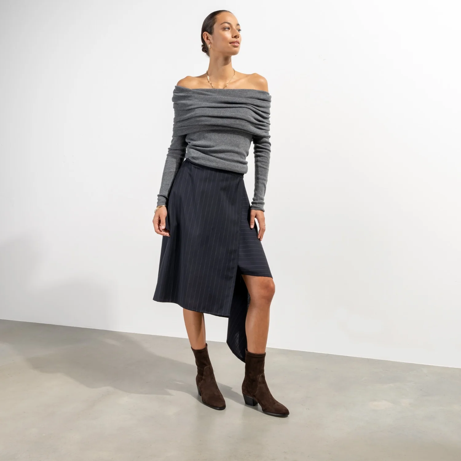 Isabel Bernard Vendôme Estelle Brown Stretch Suede Boots IB53013-130-38 - Image 3