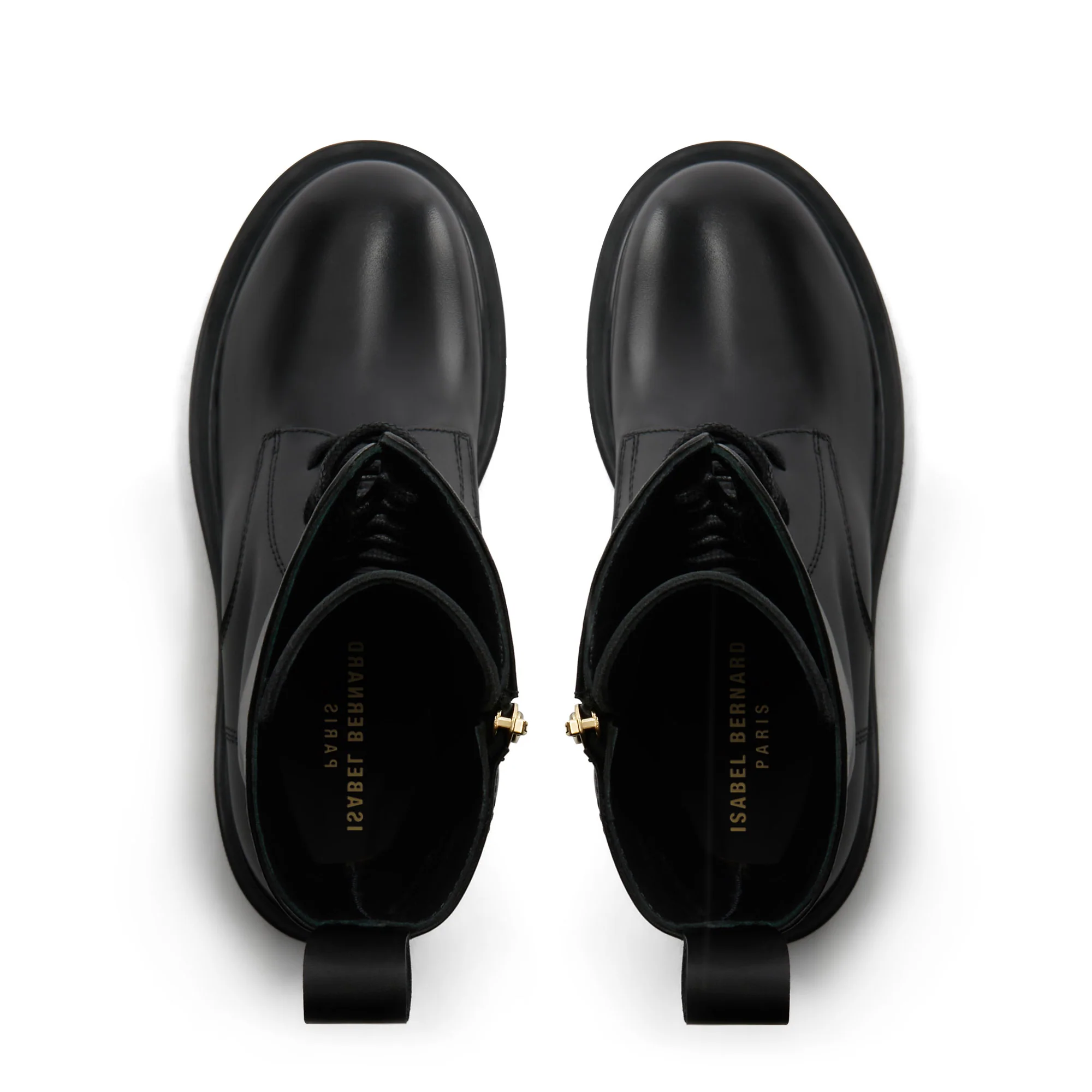 Isabel Bernard Vendôme Myrthe Black Calfskin Lace-up boots IB53008-01-36 - Image 10