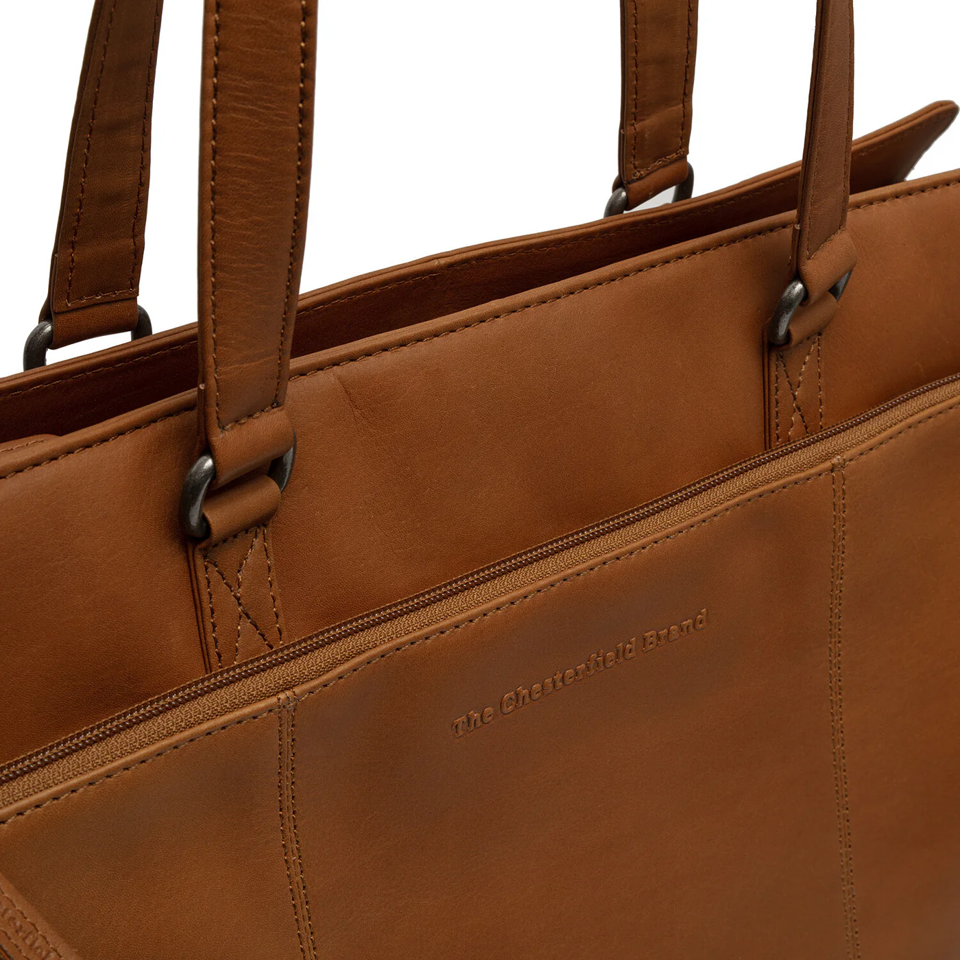 The Chesterfield Brand Fidenza Cognac Laptop Bag C38.020631 - Image 5