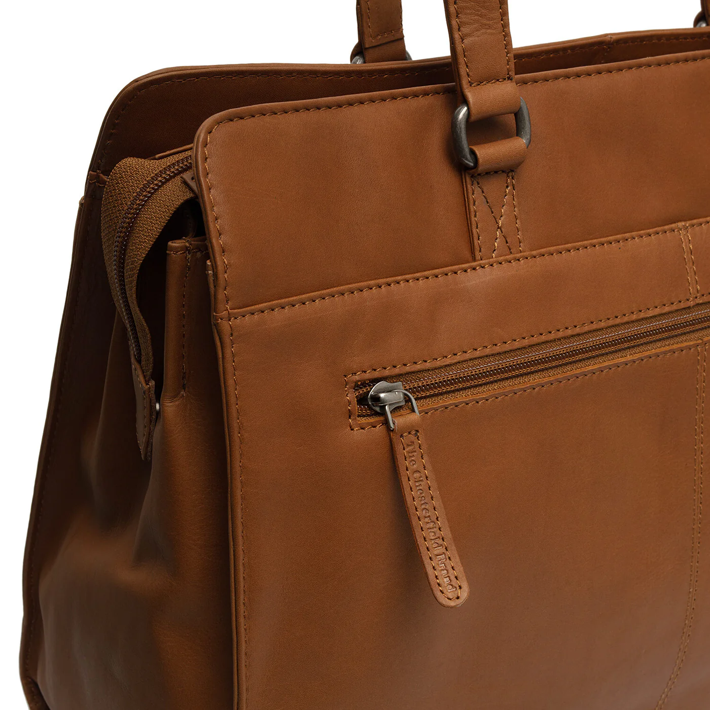 The Chesterfield Brand Fidenza Cognac Laptop Bag C38.020631 - Image 6
