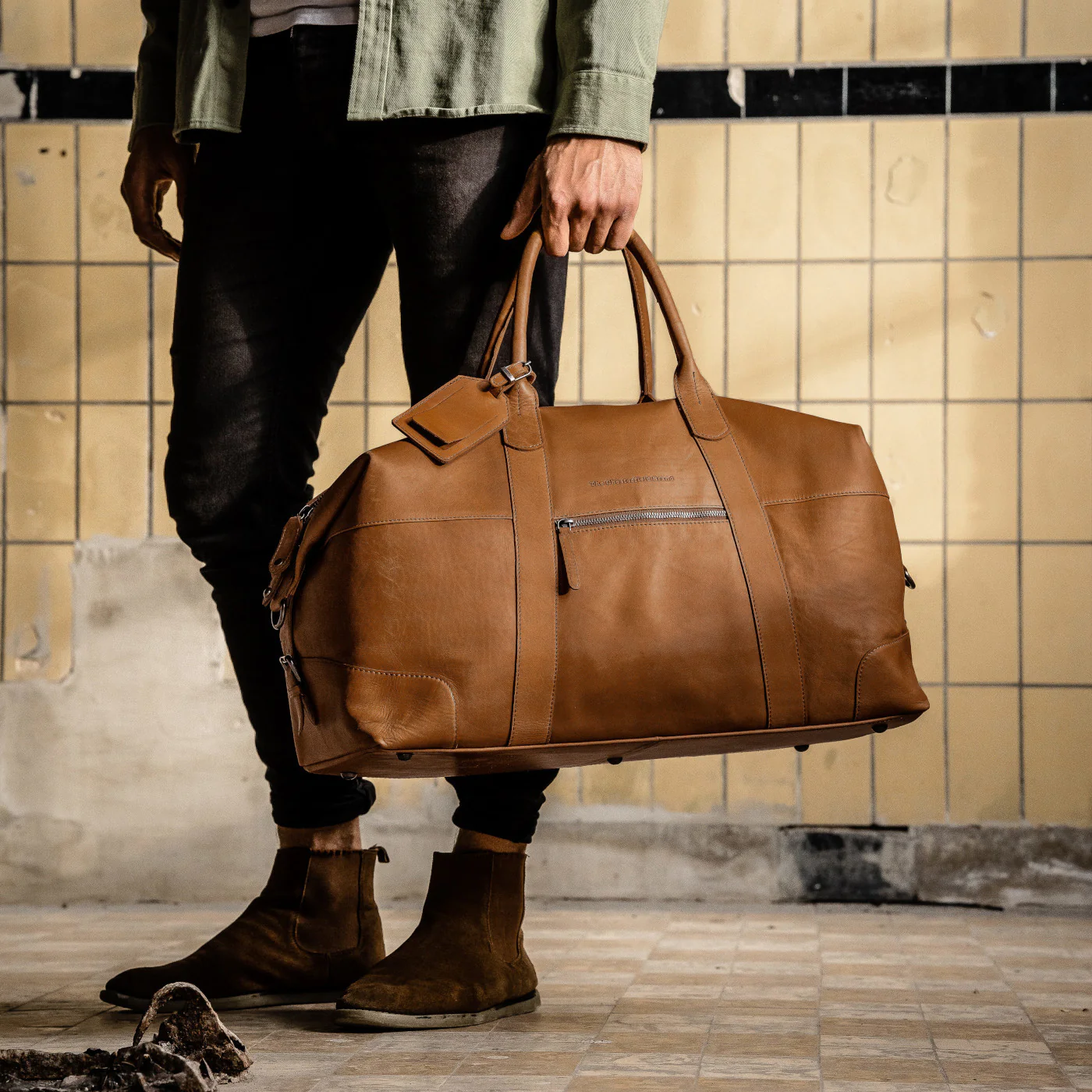 The Chesterfield Brand Portsmouth Cognac Travel Bag C20.001731 - Image 3