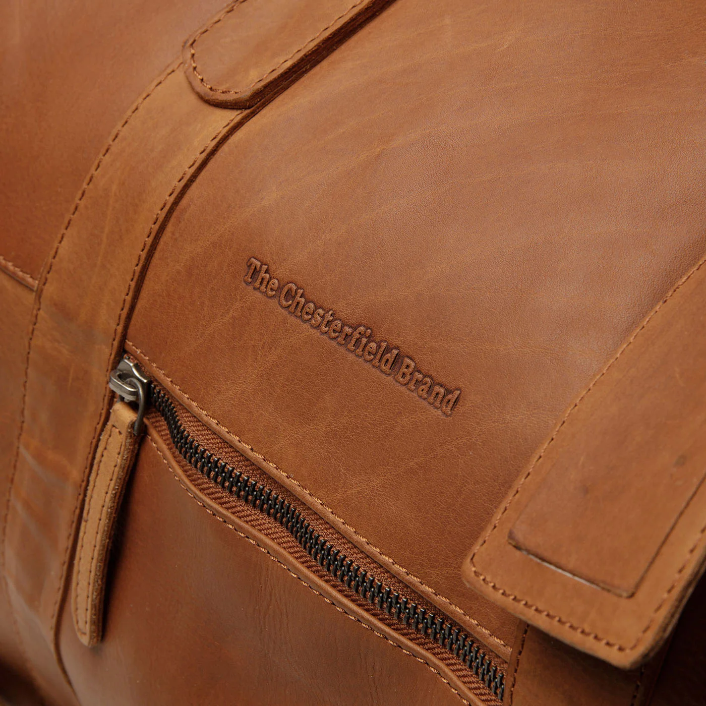 The Chesterfield Brand Portsmouth Cognac Travel Bag C20.001731 - Image 5