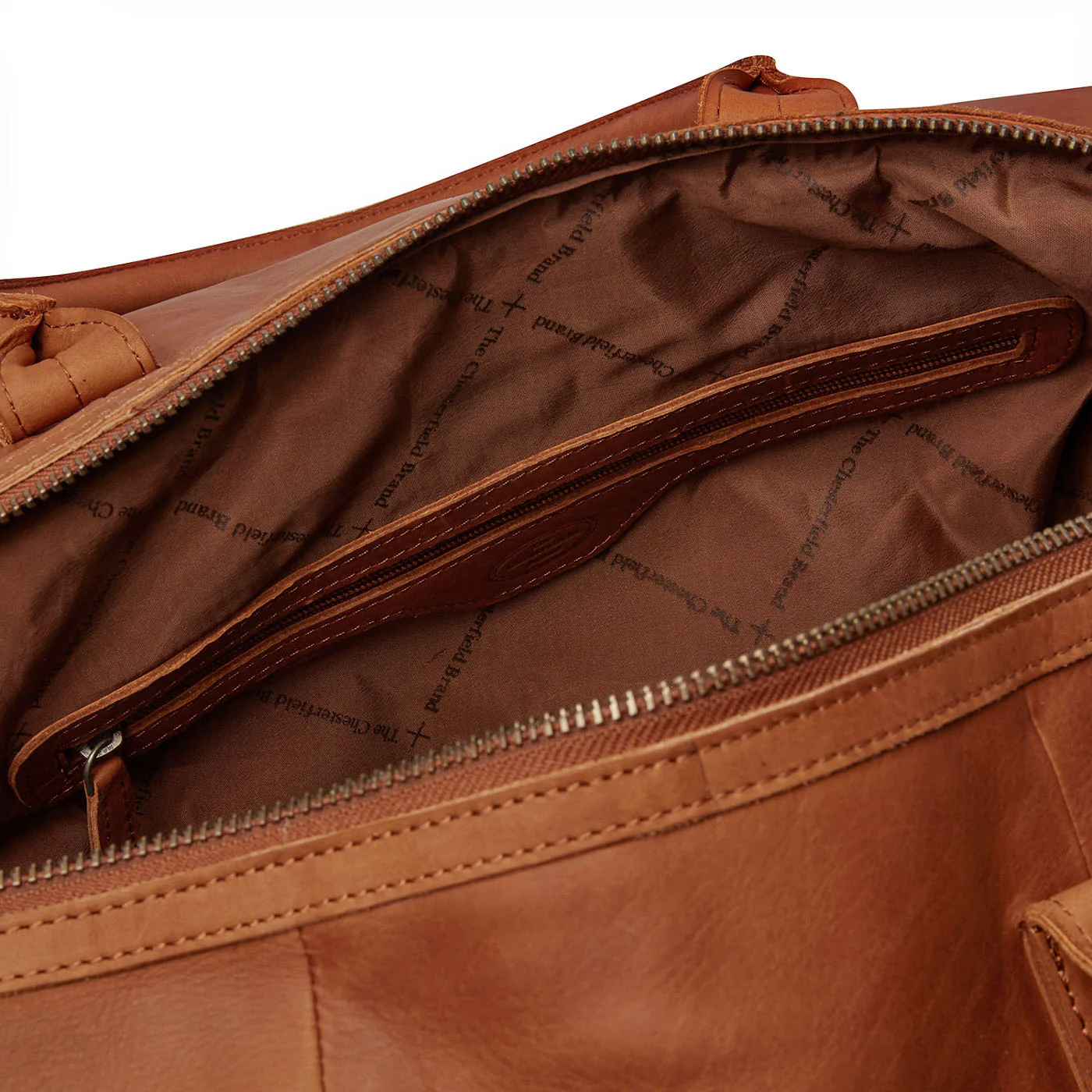 The Chesterfield Brand Portsmouth Cognac Travel Bag C20.001731 - Image 7